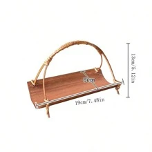 1 Máy Tính Handmade Tre Giỏ Trái Cây, Đính Hôn Giỏ Quà Tặng, Bánh Ngọt Snack Giỏ, Trà Phục Vụ Khay - nhiều màu - Xem 4