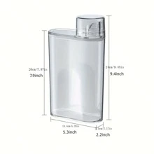 1pc Simple Transparent Laundry Powder Sub-Packaging Bottle, Moisture-Proof Sealed Laundry Detergent Dispenser, Laundry Soap Container For Liquid Detergent And Fabric Softener, Laundry Room Organizer, Bathroom Accessories