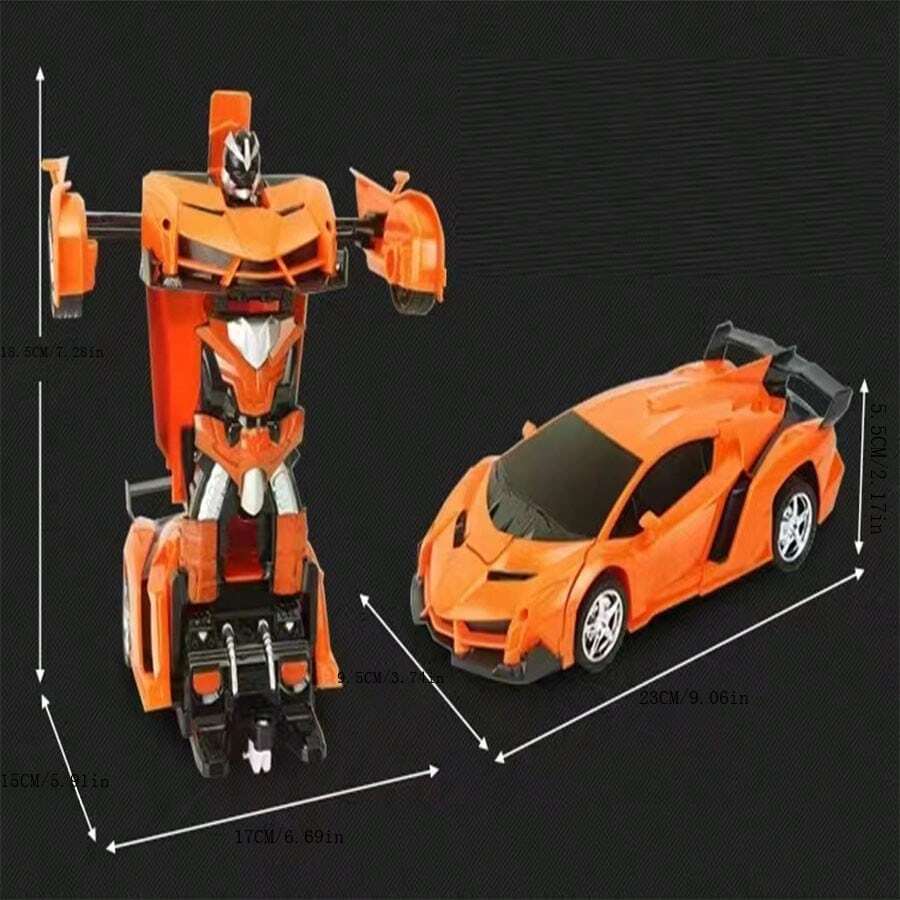 1pc One-Button Remote Control Transforming Racing Car Model Toy Car