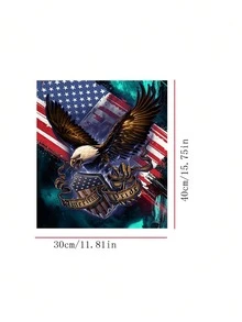1入11.81寸*15.74寸5D老鷹鑽石畫，客廳鑽石刺繡裝飾 - 彩色 - 查看 2