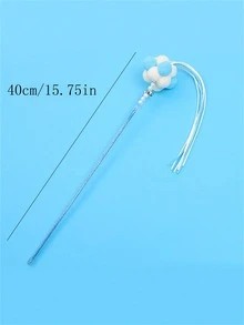 長款貓玩具棒，帶有鈴鐺、流蘇和球，適用於貓玩具 - 彩色 - 查看 2