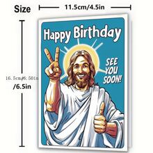 1 张有趣且富有创意的生日贺卡（6.5*4.5 英寸）适合送给家人、朋友、同事、长辈、小型企业用品、感谢卡、生日礼物（信封、贺卡）、圣诞节的创意完美礼物