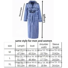 1pc Autumn/Winter Thickened Velvet Bathrobe For Men And Women, Plus Size, Luxury Style, Long Sleepwear, Couples Dressing Gown - Multicolor - View 2