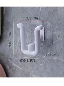 2 件/套 均码/3 件 随机颜色 浴室拖鞋壁挂架，粘性无需钻孔，适用于淋浴房、浴室、卫生间、排水拖鞋架