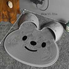 Scrubbare le dita dei piedi in silicone ad effetto coniglio, tappetino esfoliante di grandi dimensioni per il bagno e la doccia - Multicolore - Visualizzare 2