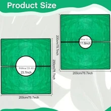 1入園林塗層布，78.74" x 78.74"，帶有扣環的防水花園塗布，適用於剪枝、修剪和落葉的配件 - 綠色 - 查看 2
