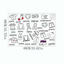 20 张/套服装标签贴纸适用于儿童卧室衣柜装饰，自粘背景纸，适用于儿童房衣柜装饰婴儿洗澡家庭装饰礼物