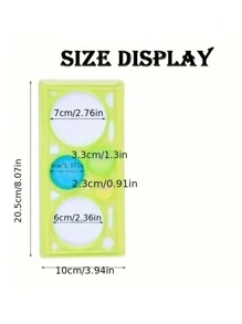 1/2 pezzi Righello geometrico multifunzione a spirale, strumento per disegno e apprendimento artistico, colore casuale