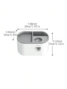 MENGNI Wall Mounted Toothbrush Holder With Automatic Toothpaste Dispenser Bathroom Accessories Set Home Bathroom Decor Fall Decor Back To School
