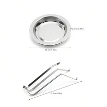 1pc, Family Dinner Stainless Steel Grilled Chicken Rack - White - View 9