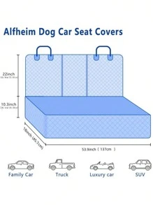 Dog Car Seat Protector, Back Seat Pet Car Seat Protector Pad, Non-Slip Seat Cover Fit Most Sedans, Trucks, SUVs, With Armrest - Black