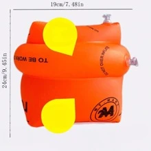 2pcs New Thickened Inflatable Water Sleeves, Dual Air Bladder Swimming Arm Floats, Unisex Party Accessories (Random Color) - Multicolor - View 4