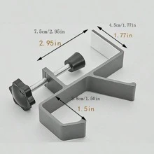 1 Adjustable Non Perforated Desk Edge Hook, Simple Single Hook, Space Aluminum Desk Edge Hook, Office Supplies