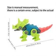 1 pieza Juguete de dinosaurio desmontable creativo con destornillador manual Juguete de modelo para armar DIY [Estilo y color de entrega aleatorio] - Multicolor - Ver 5