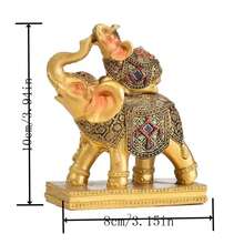 1入組幸運象桌面裝飾，適用於家庭酒吧櫃檯、入口和辦公桌 - 彩色 - 查看 5