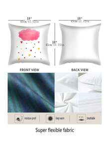 1 Stück/4 Stücke Super weicher dekorativer Kissenbezug mit Cartoon Wetter Herz Regenbogen Sonnen Muster, geeignet für Auto, Bekleidungsgeschäft, Heimdekoration, Schlafzimmerkissenbezug, Wohnzimmer Sofakissenbezug (Kissenkern nicht inbegriffen)