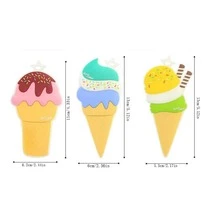 1pc Creative Silicone Ice Cream Luggage Tag, Cartoon Check-In Tag For Suitcase, Travel Essential - Multicolor - View 3