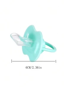3入組多色卡通動物硅膠奶嘴，隨機圖案及奶嘴保護蓋，適用於新生兒和嬰兒 - 彩色 - 查看 2