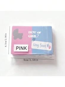 24 piezas Tarjetas de raspar para revelar el género del bebé, accesorios para el juego de niño o niña - Multicolor - Ver 4