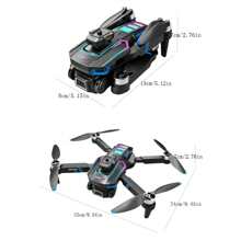 New LU60 Drone Toy, Brushless Motor+ESC Dual Lens+Optical Flow Hovering, Remote Control For Beginners, Affordable Foldable Quadcopter Drone, Great Gift - Black - View 3