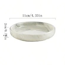 1 chiếc đĩa đựng xà phòng bằng gốm sứ họa tiết đá cẩm thạch dùng trang trí phòng tắm nhà cửa trang trí mùa thu trở lại trường học - Nhiều màu - Xem 3