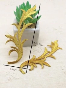 2 件刺绣孔雀羽毛补丁，自粘服装装饰配件，适用于衣服、礼服、包包、帽子 - 款式4 - 查看 4