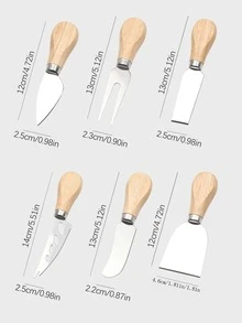 1pc  Stainless Steel Cheese Cheese Knife And Fork, Baking Tool, Butter Knife, Jam Scraper, Tableware - Multicolor - View 2