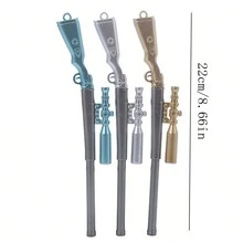 1pc Illuminated Neutral Pen, Sniper Rifle Shaped Water-Based Ballpoint Pen, Signature Pen, Random Color - Multicolor - View 2