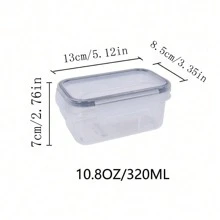 3 件/10 件/14 件/24 件厨房密封食品储存容器，矩形塑料午餐盒，可放入微波炉和冰箱，