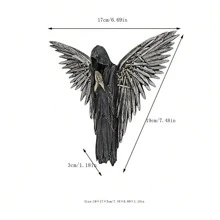 Soul Angel Gothic Style Wall Decoration Ornament, Dark Decor, Home Decor - Black - View 4