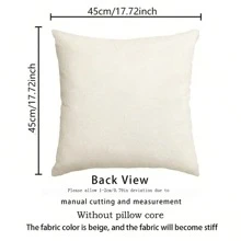 "Botanical Charm" 4入組熱帶植物抱枕套，18X18英寸-異國棕櫚葉和各種植物設計，亞麻混紡，拉鍊封閉-適用於沙發、庭院和室外裝飾 - 彩色 - 查看 2