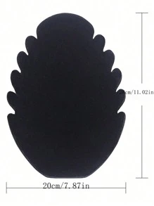 1pc Black Classic Plush Necklace Jewelry Display Storage Stand With 5 Grooved Pendant Hooks, Tower-Shaped Organizer Rack For Chains, Bracelets, Necklaces, Pendants And Earrings Display Back To School