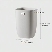 1pc Square Trash Can Large Capacity Living Room Bedroom Trash Bin Kitchen Trash Can - Multicolor - View 6