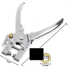 通风孔打孔钳、索环孔眼安装工具钳套装 - 銀色 - 查看 6