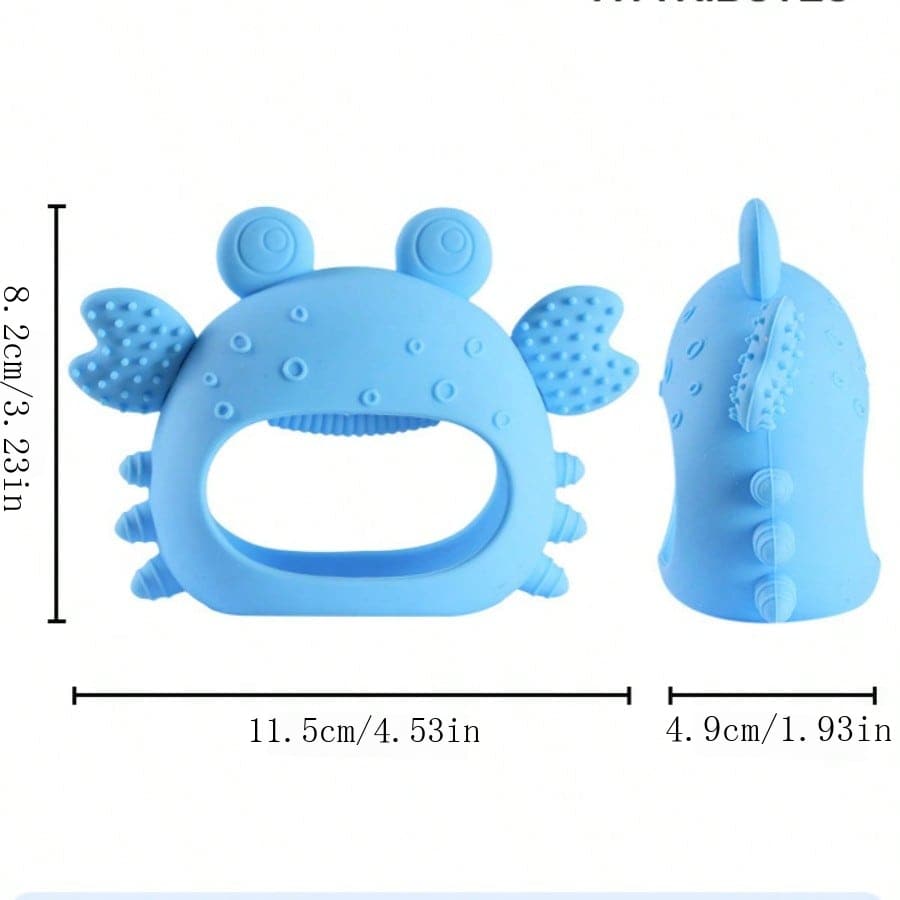 Crab Shaped Silicone Teether, Molar Teething Toy For Soothing Gums And