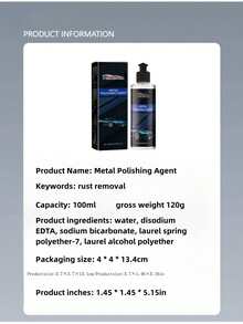 1pc Metal Polishing Agent, Automotive Metal Polish Cleaner For Polishing, Cleaning And Rust Removal Of Stainless Steel (100ml) - White - View 11