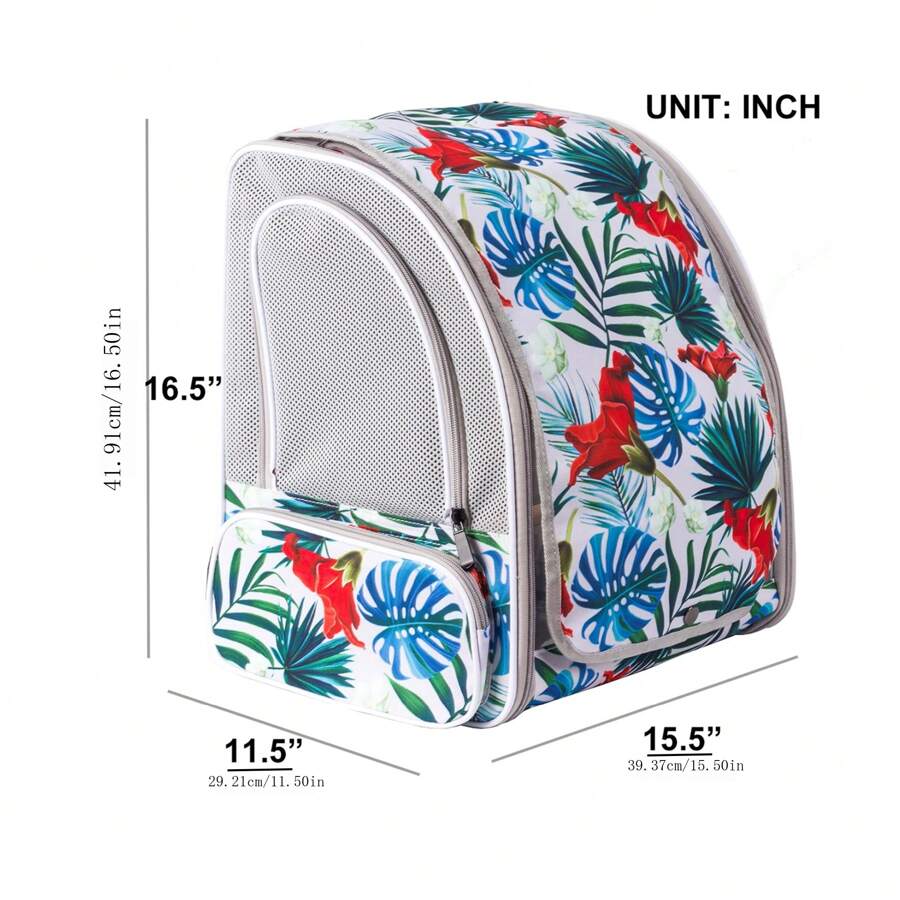 Bird Carrier Backpack With Wooden Stand Perch, Bird Travel Carrier