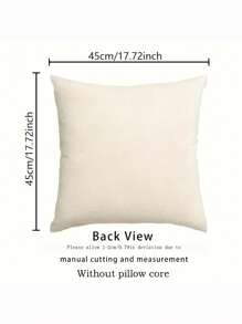 1入組雞型亞麻靠墊套，45cm * 45cm / 17.72in * 17.72in 方形，鄉村風格，單面數字印花設計，柔軟舒適，適用於日常家居裝飾（不包括靠墊）