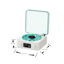 迷你复古白噪音蓝牙音箱便携式复古助眠蓝牙音箱低音炮带 RGB 灯支持 TF 卡最佳礼物 - 彩色 - 查看 9