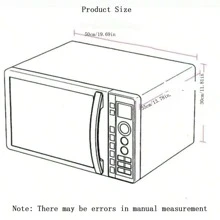 Microwave Oven Cover, New Universal Breathable Fully Wrapped Washable Double Layer Cloth Art Oilproof Dustproof Oven Cover, 1pc,Bag,Organizer,Storage