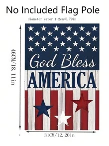 1面迎接七月四日愛國星形花園旗，雙面小型日農家裝飾，戶外草坪露台橫幅，雙面庭院旗幟，室內/室外裝飾