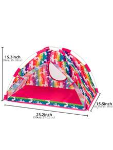 美國女孩娃娃18英寸帳篷套裝，彩色帳篷和星空染色睡袋玩具組