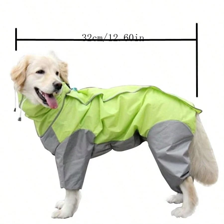 Full Body Dog Raincoat For Golden Retrievers, Samoyeds, Teddy, Medium And Large Dogs, Waterproof