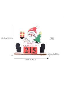 1 peça Calendário do Advento de Madeira Pintada de Natal DIY Decoração para Presente, Enfeite de Montagem Criativa