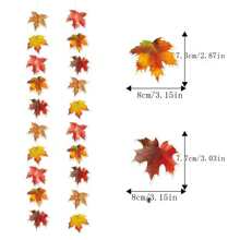 1 paquete de 2 colgantes de hojas de arce, decoraciones amarillas de Acción de Gracias para fiestas de cosecha de otoño, decoración de ambiente festivo con hojas para fiesta, decoración colgante para el hogar, decoración del hogar, decoración de la habitación, decoración de pared - Amarillo - Ver 3