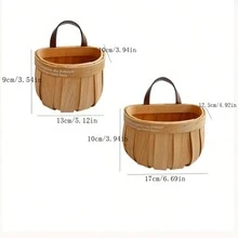 編織姜蒜存儲籃子，可掛在廚房牆上存放大蒜，洋蔥和薑黃 - 彩色 - 查看 5