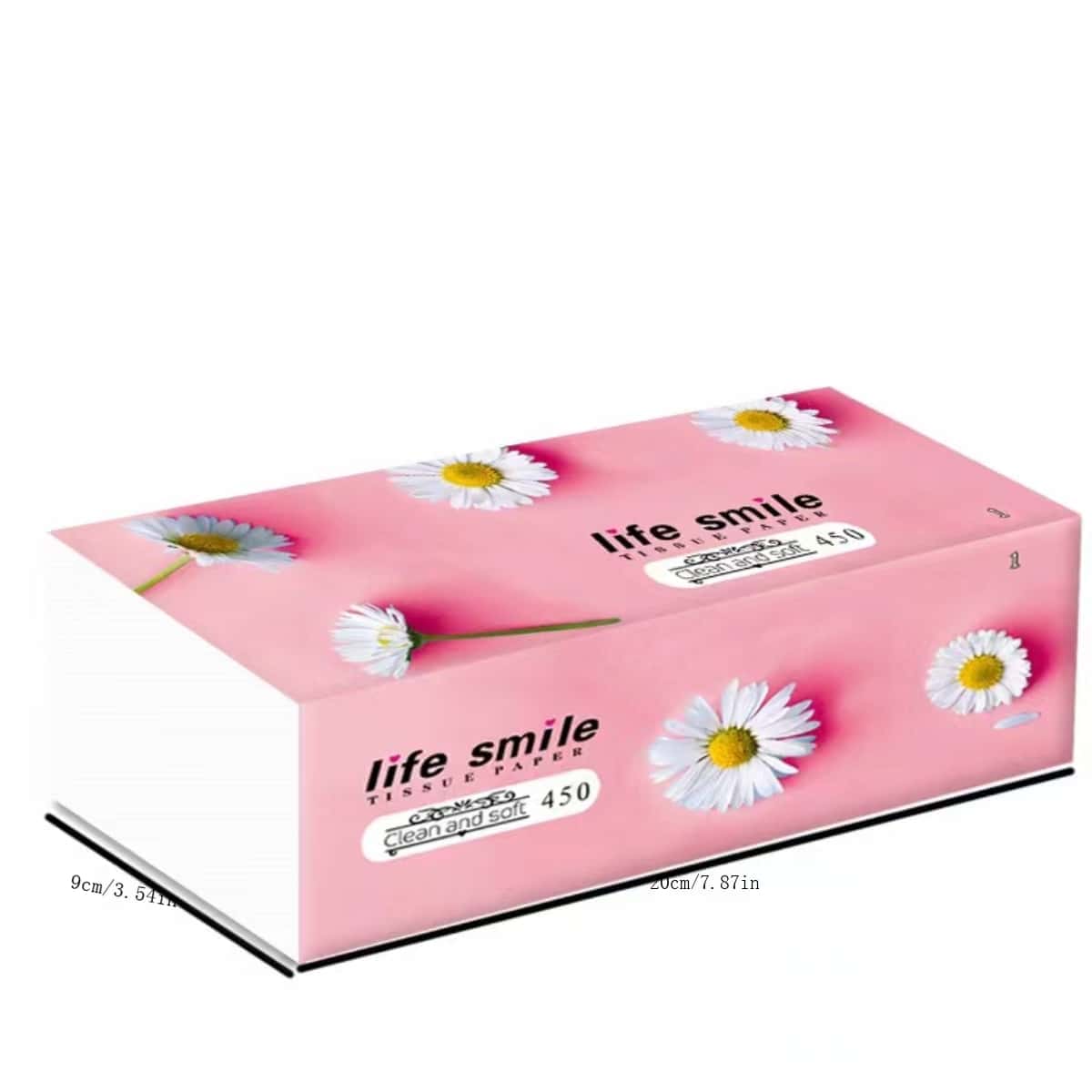 Giấy lụa nguyên chất Life Smile, 3 lớp, 150 tờ mỗi gói, khăn giấy du lịch di động, khăn ăn gia dụng, giấy vệ sinh ăn uống - Hồng - Xem 1