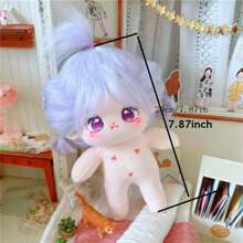 20cm Soft Doll Purple Hair, Skeleton Optional, Different Clothes, - Perfect Activity & Birthday Gift! You Need Make Up The Doll's Face,And The Long Hair Styles Need To Be Groomed By Yourself