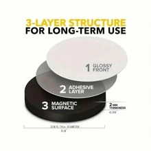 Magnetic Dots - Self Adhesive Magnet (0.8" X 0.8") Peel & Stick Circles Industrial Flexible Sticky Magnets Sheets Is Alternative To Squares, Stickers, Strip And Tape (12/24/48/96/120 Pcs) Best Gifts Birthday Graduation - Black - View 3