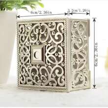 4pcs Hollow Square Candy Box Creative Wedding Favor Box For Guest - Multicolor - View 5